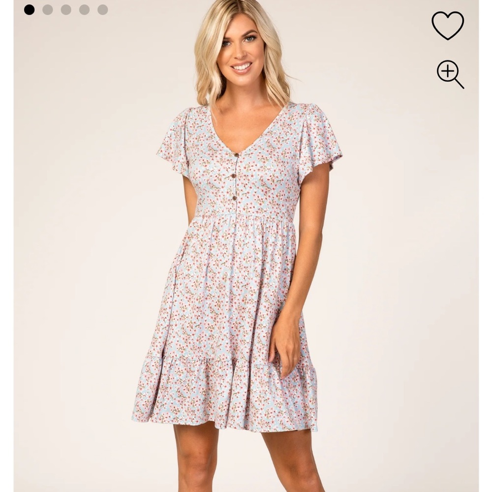 Pink blush maternity dress